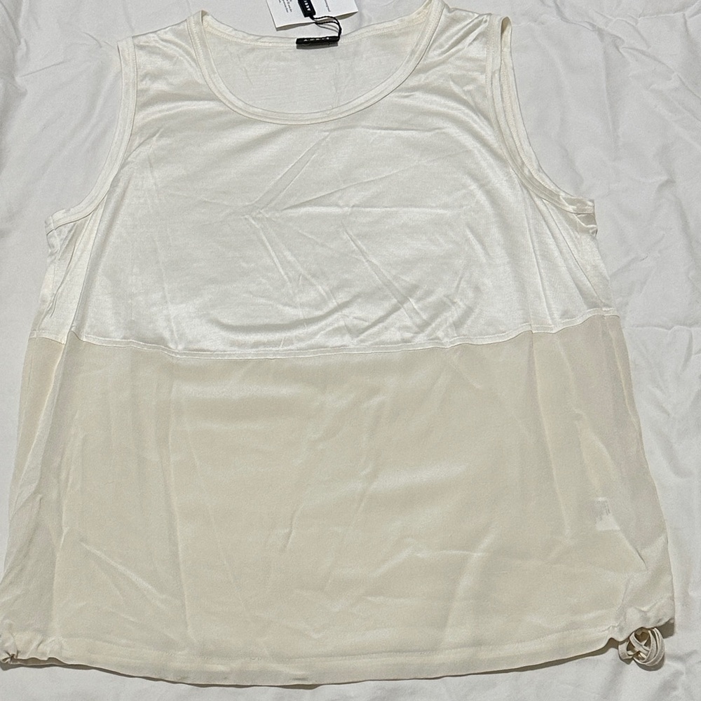 Akris Cream and Ivory Layered Sleeveless Tank - Picture 4 of 7